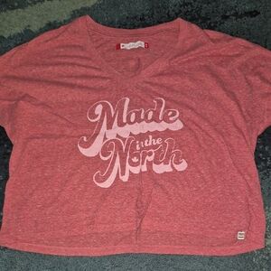 HUDSONS BAY Red Graphic Crop Top